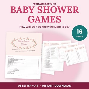 Jak dobrze znasz grę „Przyszła mama” na baby shower do druku, zestaw gier na baby shower, mama czy tata, przewidywania dotyczące dziecka, edytowalny quiz