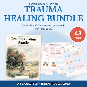 Trauma Healing Bundle, Complex PTSD Workbook, Nervous System Regulation, Somatic Exercises, Fight Flight Freeze Fawn PDF