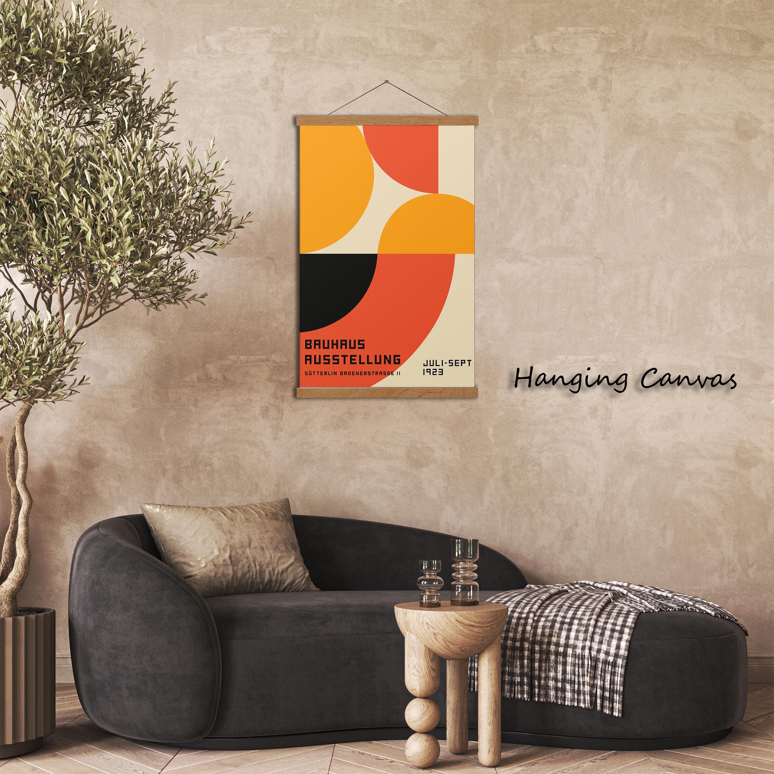 Framed Bauhaus Exhibition Poster, Mid Century Modern Wall Art ...