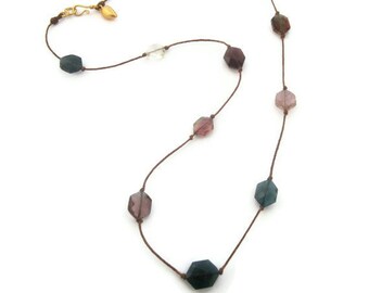 Hand Knotted Tourmaline Necklace: Faceted Gemstone Choker, 18K Gold Vermeil