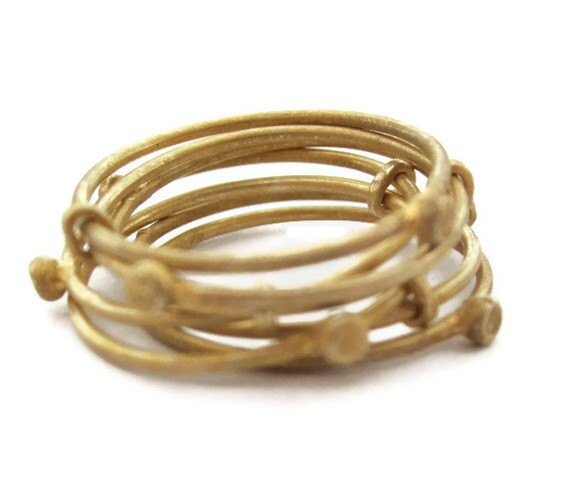 Items similar to Gold Stack Rings Size 5 , Gold Stackable Rings, Wire