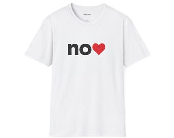 No Heart Texting Tee, Minimalist Cotton T-Shirt, Gen Z Humor Top