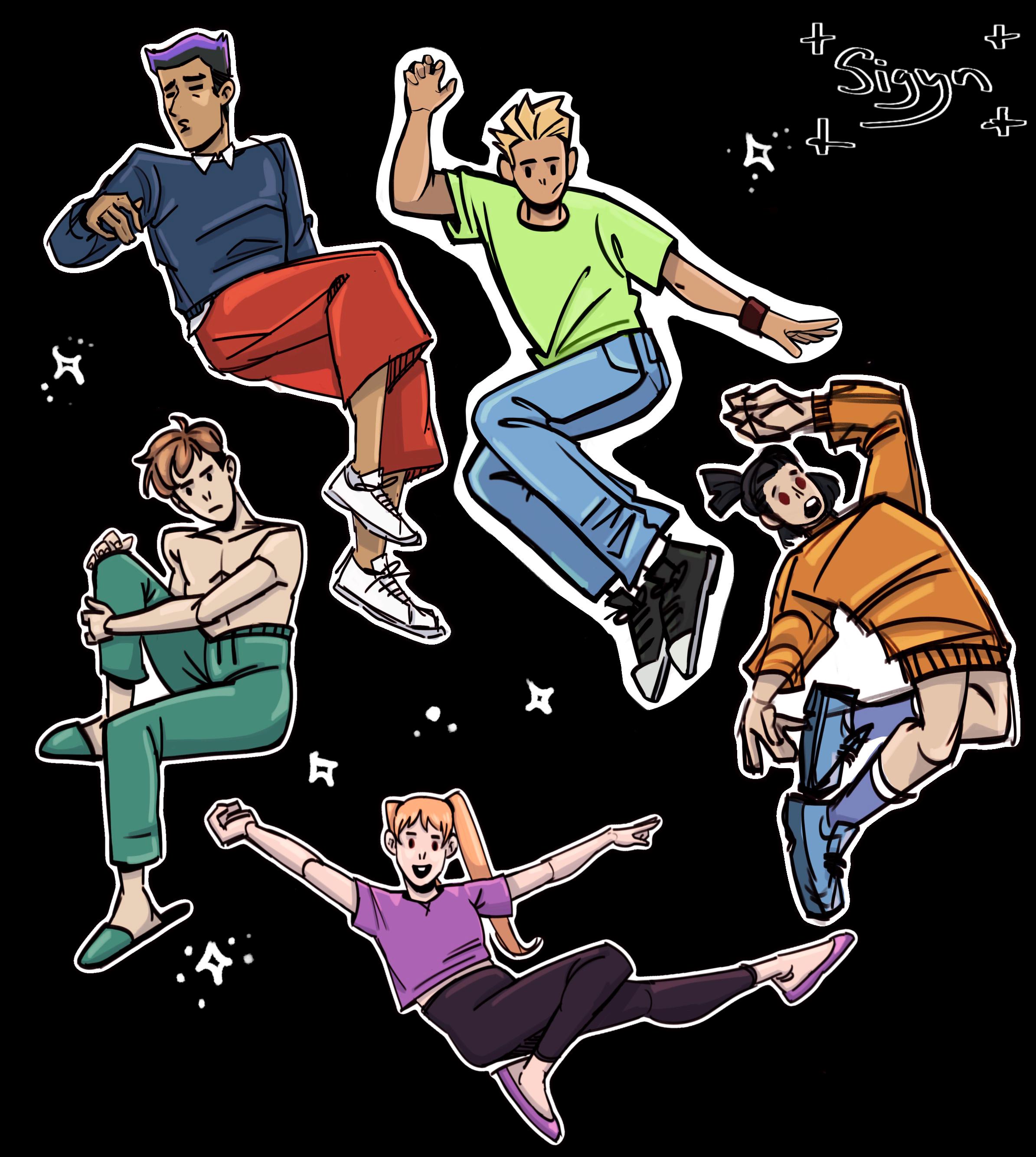 Indie Character Sticker Sheet | Hand-drawn Doodle Art | Alternative ...