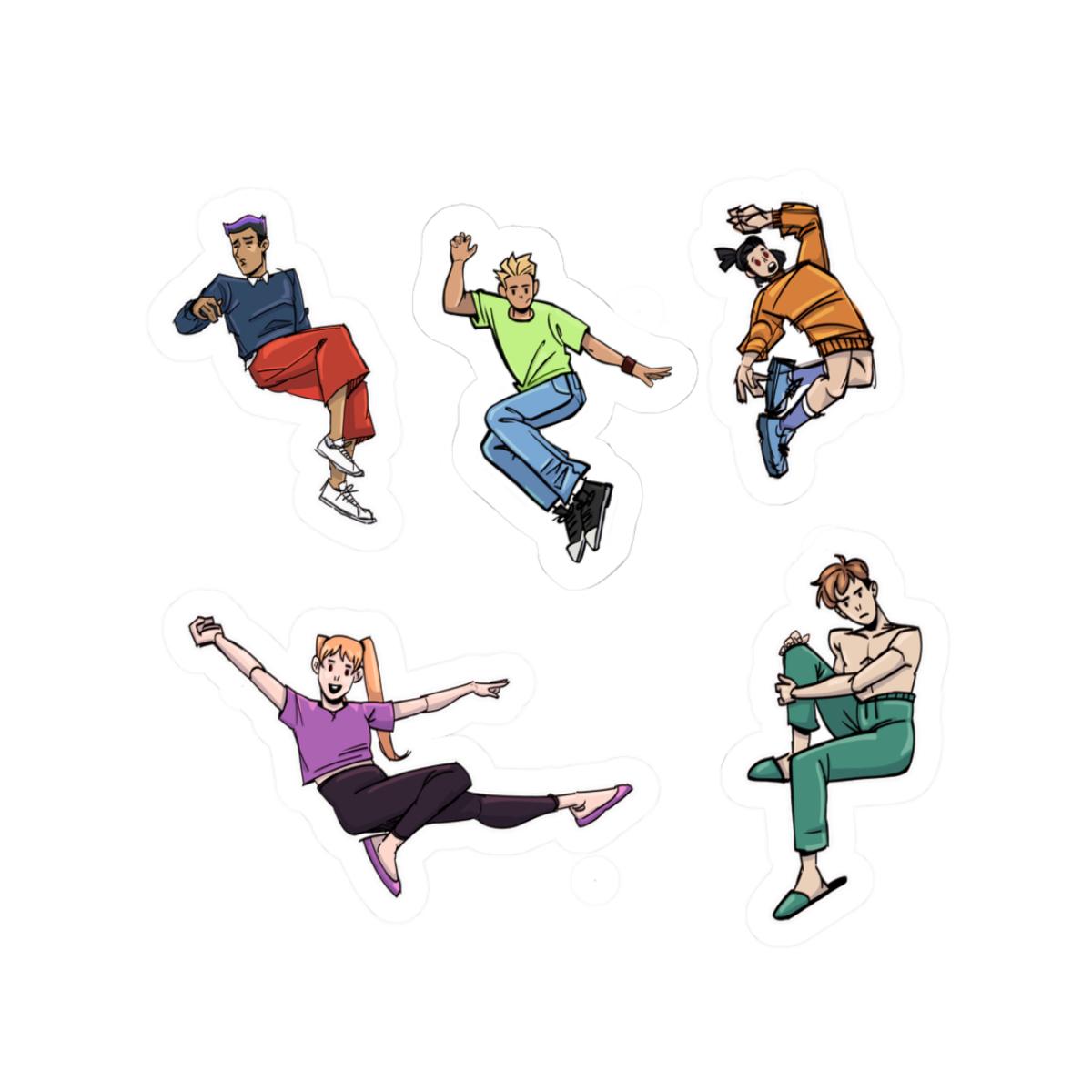 Indie Character Sticker Sheet | Hand-drawn Doodle Art | Alternative ...
