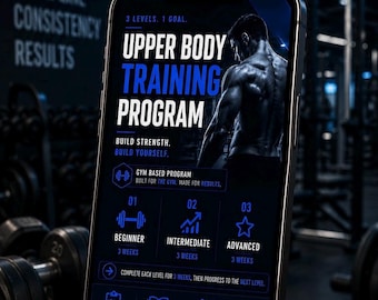Men’s Upper Body Gym Workout Program PDF | Beginner to Advanced Training Plan