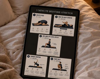 Bedtime Stretch Poster | 5 Minute Mobility Routine (Digital Download)