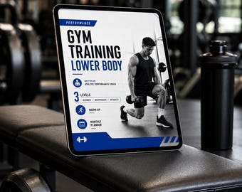 Men’s Lower Body Gym Workout Program PDF | Beginner to Advanced Training Plan