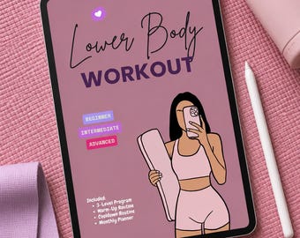 Women’s Lower Body Home Workout Program PDF | No Equipment | Beginner to Advanced