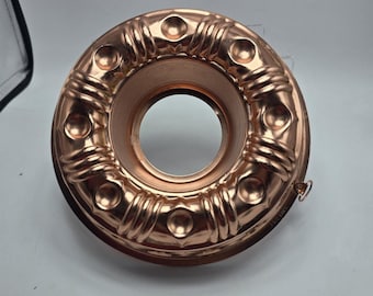 Vintage Copper Jello/Ice/Cake Mold round ~Wall Hanging Kitchen Decor
