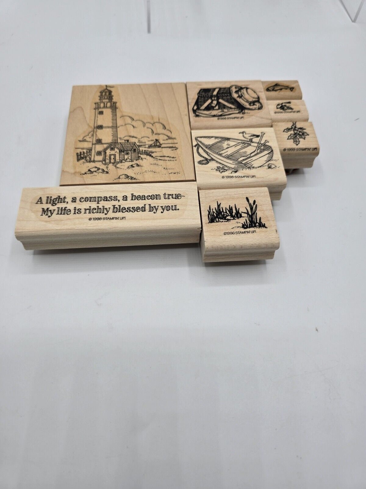 Vintage 1996 Stampin up Various Wood Rubber Stamps - Etsy display picture 1