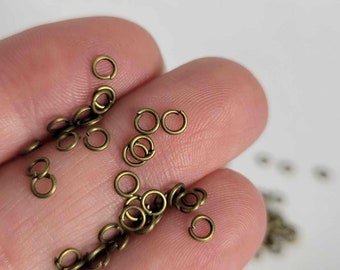 100pcs 3mm Antique Bronze Jump Ring - 24 Gauge - Jewelry Finding, Jewelry Making Supplies, 24g, Lead Nickel Free, DIY, Ships from USA - JR26