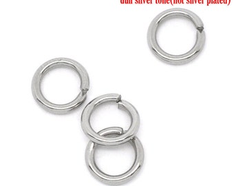 500pcs 6mm Stainless Steel Jump Ring - 18 Gauge, Wholesale Jewelry Finding Wholesale Supplies Bulk Finding Ships from USA - JR57-2