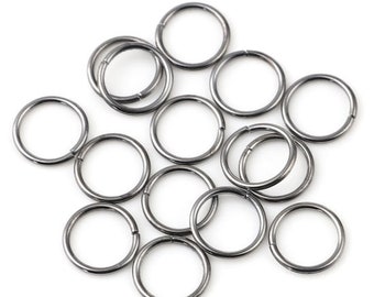 100pcs 5mm Gunmetal Open Jump Ring - 21 Gauge - Jewelry Finding, Jewelry Making Supplies, 21g, Lead Nickel Free, DIY, Ships from USA - JR89