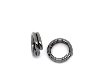 100pcs 4mm Gunmetal Split Ring - Jewelry Finding, Jewelry Making Supplies, Jump Ring, Necklace, Bracelet, DIY, Ships from USA  - JR24