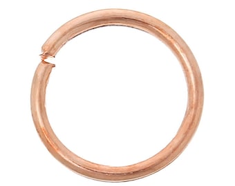 500pcs 8mm Rose Gold Plated Jump Ring - 18 Gauge, Wholesale Jewelry Finding, Wholesale Jewelry Making Supplies, Ships from USA - JR93-2