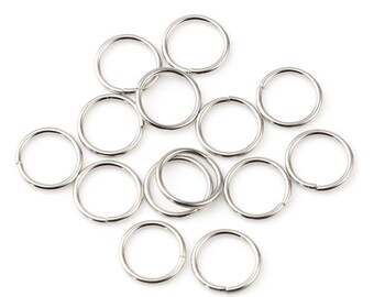 100pcs 6mm Silver Tone Jump Ring - 21 Gauge, Jewelry Finding, Jewelry Making Supplies, Necklace, Bracelet, DIY, Ships from USA - JR109