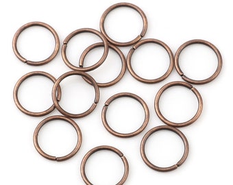 100pcs 7mm Antique Copper Jump Ring - 21 Gauge - Jewelry Finding, Jewelry Making Supplies, 21g Lead Nickel Free, DIY, Ships from USA - JR138