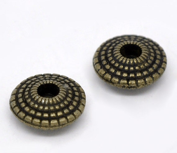 20pc Antique Bronze Wheel Spacer Bead 8x4mm Bronze Bead - Etsy