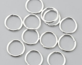 100pcs 8mm Silver Plated Jump Ring - 18 Gauge - Jewelry Finding, Jewelry Supplies, Necklace Finding, Jewelry Making, Ships from USA  - JR143