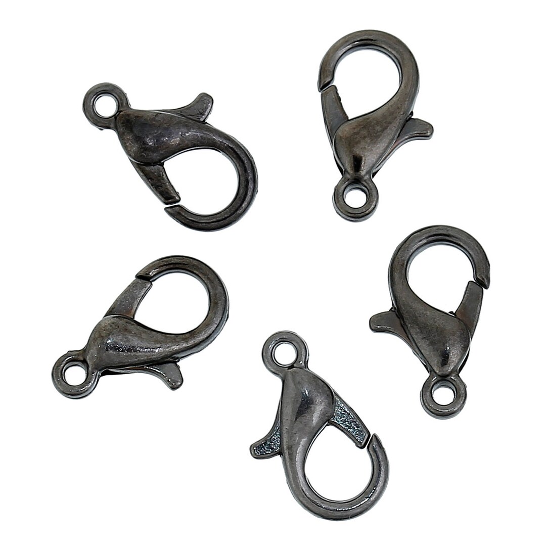10pcs Gunmetal Lobster Clasp Jewelry Finding, Jewelry Making Supplies, Necklace Bracelet Clasp