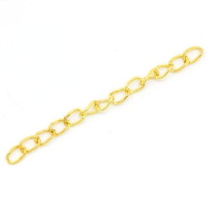 10pc 50mm Gold Plated Extension Chain - Necklace Extender, Jewelry Finding, Jewelry Making Supplies, DIY, Ships from USA - CH7