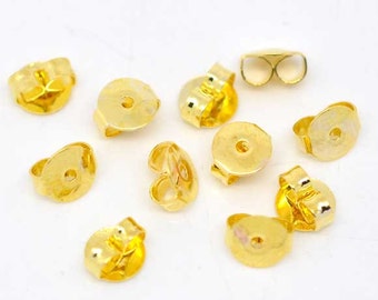 500pcs Gold Plated Ear Nuts - 5x3mm - Earring Finding, Ear Back, Jewelry Finding, Jewelry Making Supplies, DIY, Ships from USA - E18-2