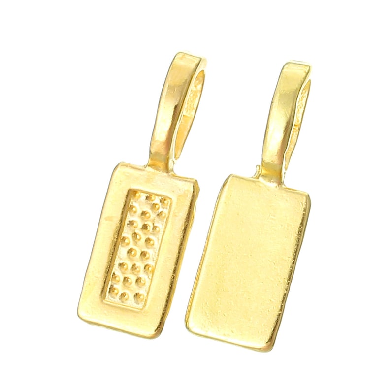 10pc Gold Plated BailsGlue Pads Necklace Finding Jewelry Finding Ships from USA 21x7mm B25 DIY Jewelry Making Supplies