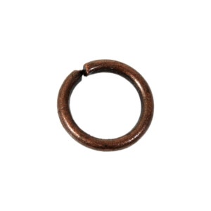 May include: A small, copper-colored jump ring. The ring is smooth and has a circular shape.
