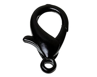 10pcs Black Plated Lobster Clasp 14x9mm Jewelry Finding Lead Free
