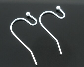 100pcs Silver Plated Earring Finding - 21x12mm - Jewelry Finding, Jewelry Making Supplies, Copper Supplies, Wholesale Supplies - E32-2