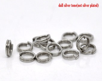 500pcs 5mm Silver Tone Split Ring - Bulk Jewelry Finding, Wholesale Jewelry Making Supplies, Jump Ring, Necklace, Ships from USA - JR7-2