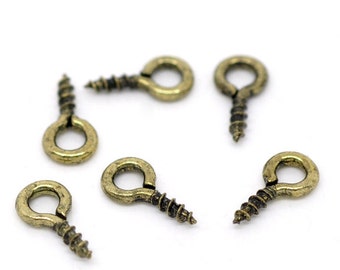 300X Screw Eye Pin Peg Tail Jewelry Making Finding Making Craft Eyehook Bail Top 300X Screw Eye Pin Peg Tail Jewelry Making Finding Making Craft Eyehook Bail Top