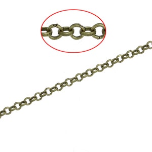 32 feet Antique Bronze Curb Chain - 2mm - Wholesale Finding, Jewelry Finding, Necklace Jewelry Making Supplies, Ships from USA - CH37