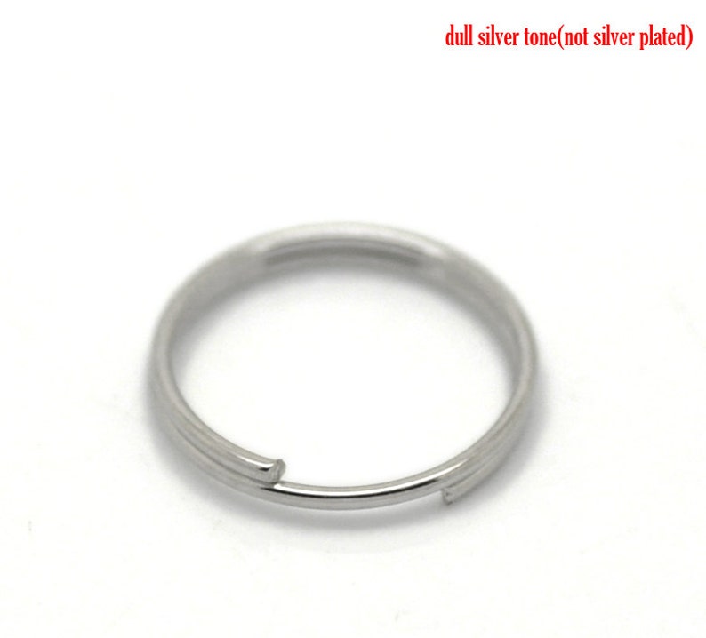 100pcs 12mm Silver Tone Split Ring 15 Gauge Jewelry Finding, Silver Tone Finding, Jewelry Making Supplies, DIY, Ships from USA JR36 image 1