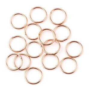 100pcs 5mm Rose Gold Jump Ring - 21 Gauge - Jewelry Finding, Jewelry Making Supplies, 21g, Lead Nickel Free, DIY, Ships from USA - JR101