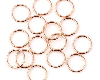 100pcs 5mm Rose Gold Jump Ring - 21 Gauge - Jewelry Finding, Jewelry Making Supplies, 21g, Lead Nickel Free, DIY, Ships from USA - JR101