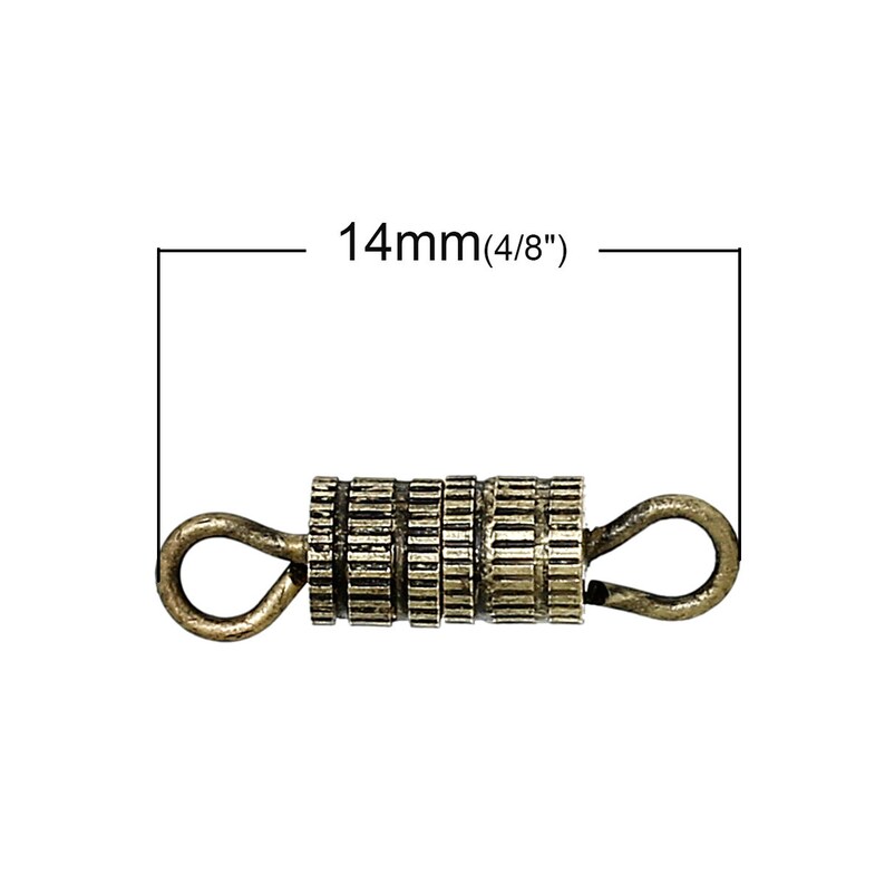 10pcs Antique Bronze Twist Clasps 14x4mm Jewelry Etsy