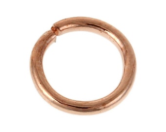 100pcs 7mm Rose Gold Plated Jump Ring - 18 Gauge, Jewelry Finding, Jewelry Making Supplies, Lead Free, Nickle Free, Ships from USA - JR123