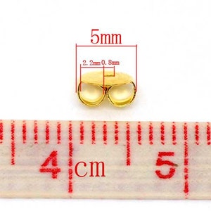 500pcs Gold Plated Ear Nuts 5x3mm Earring Finding, Ear Back, Jewelry Finding, Jewelry Making Supplies, DIY, Ships from USA E18-2 image 2