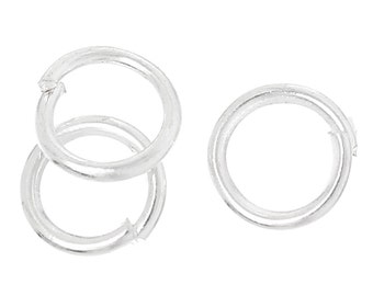 500pcs - 4mm Silver Plated Jump Ring - 24 Gauge, Wholesale Jewelry Finding, Bulk Jewelry Making Supplies, Ships from USA  - JR107-2