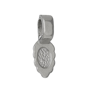 50pc Silver Tone Bails/Glue Pads - 16x6mm - Wholesale Jewelry Finding, Bulk Jewelry Making Supplies, Necklace, DIY, Ships from USA - B32-2