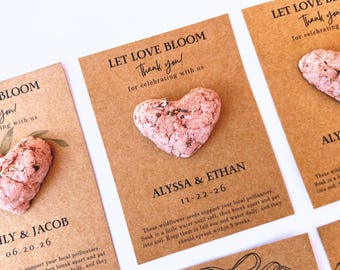 Wildflower Seed Heart Event Favor - Customizable Eco Friendly Pollinator Promotional Items