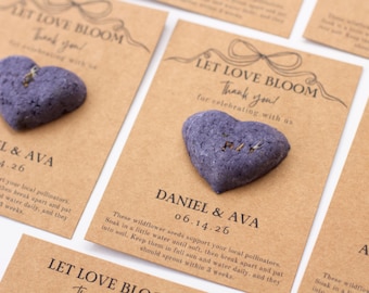 Flower Seeds Wedding Favors | Rustic Wedding Favors for Guests | Personalized Plantable Seed Paper
