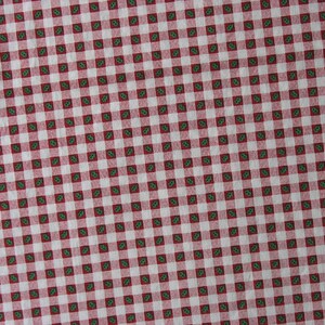 Christmas Cotton Quilt Fabric Red Check Gingham with Green Holly Leaves Holiday Fabric 2 Yards HCF0236 image 1