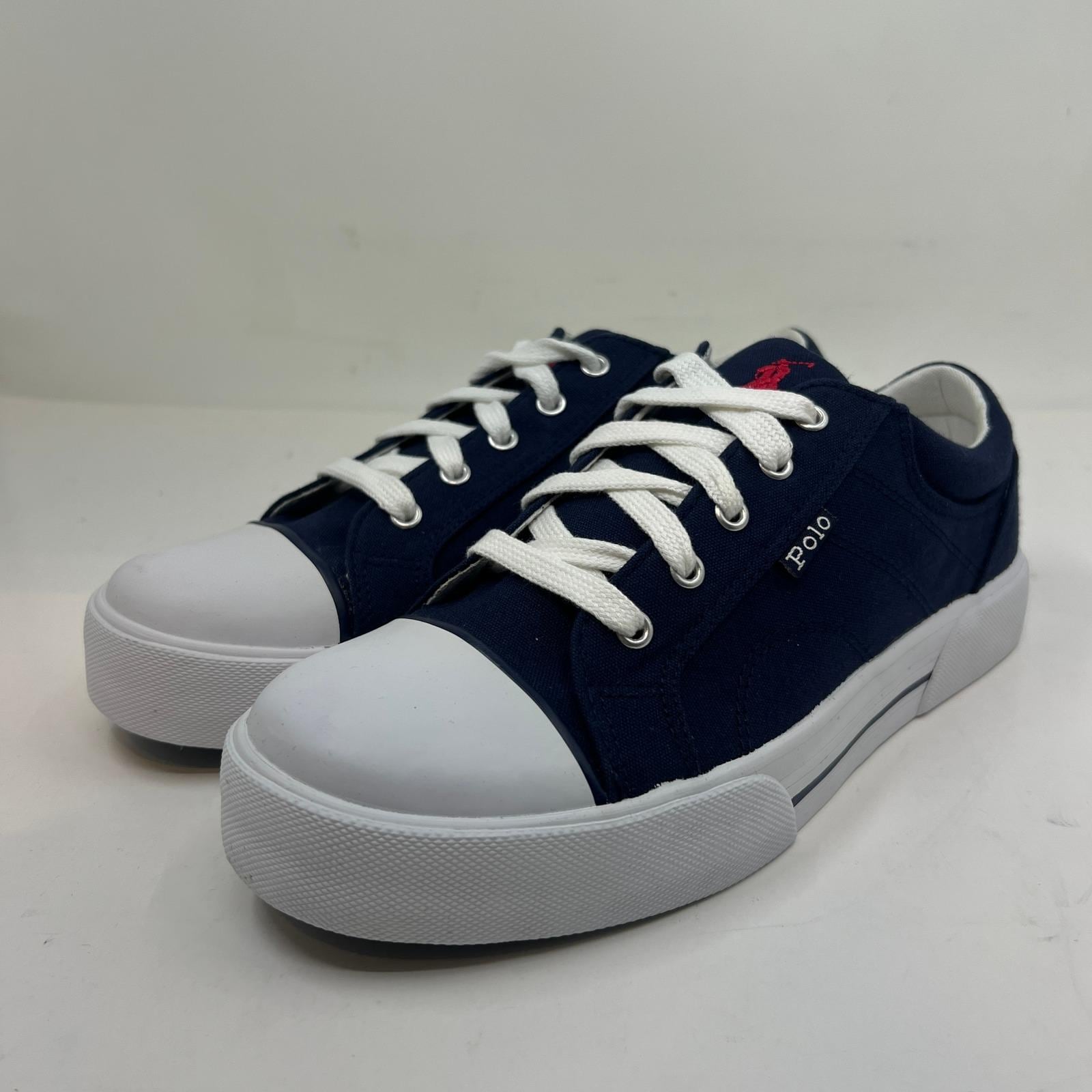 Polo Sport Ralph Lauren Blake Oxford Women 9B Navy Blue Canvas Sneakers…