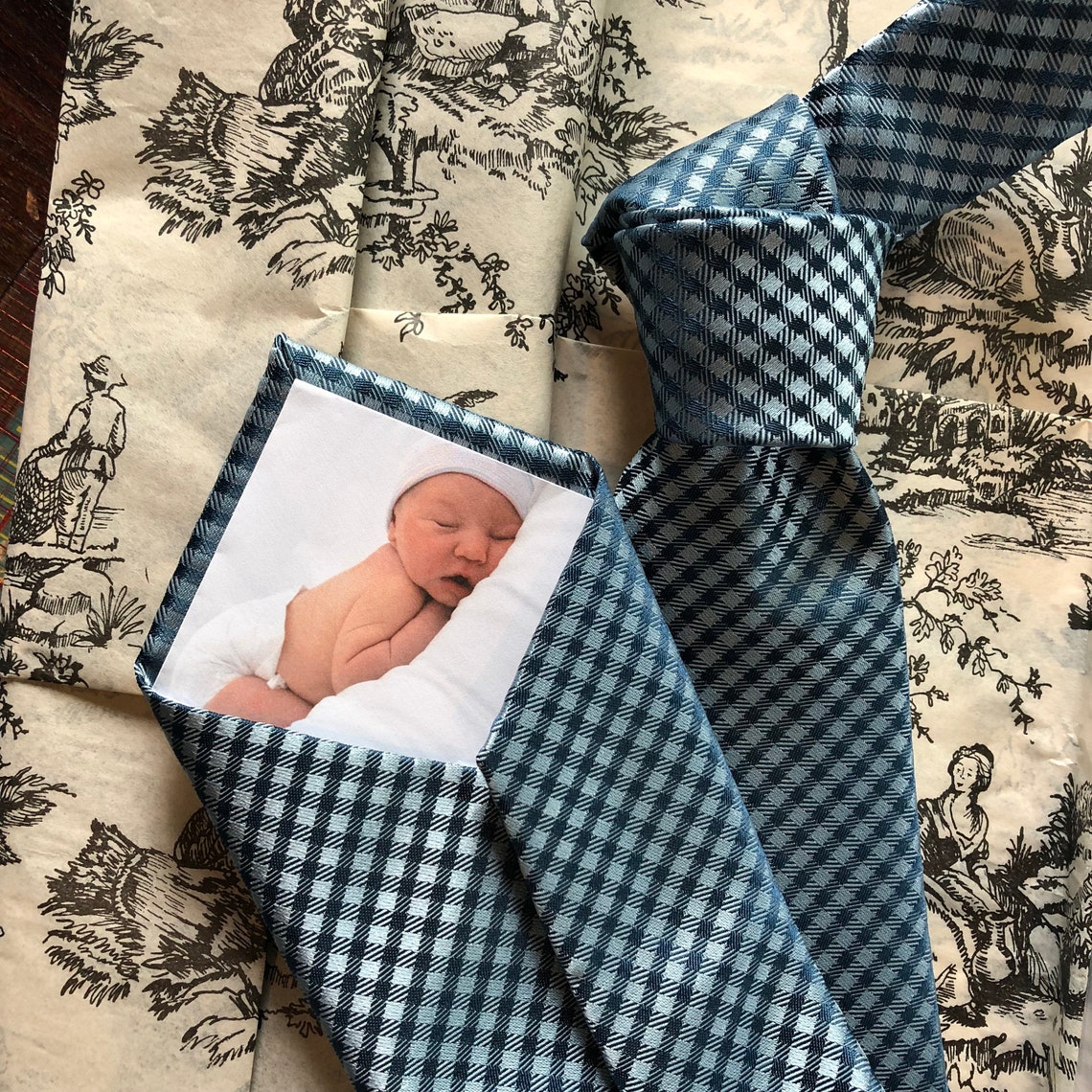 Custom Peekaboo Tie With YOUR Picture Hidden Inside. Cotton - Etsy