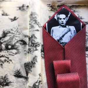 Custom PeekaBoo tie with YOUR photo hidden inside. Cotton Anniversary gift, Boudoir gift, new dad gift, 2nd Anniversary gift image 7