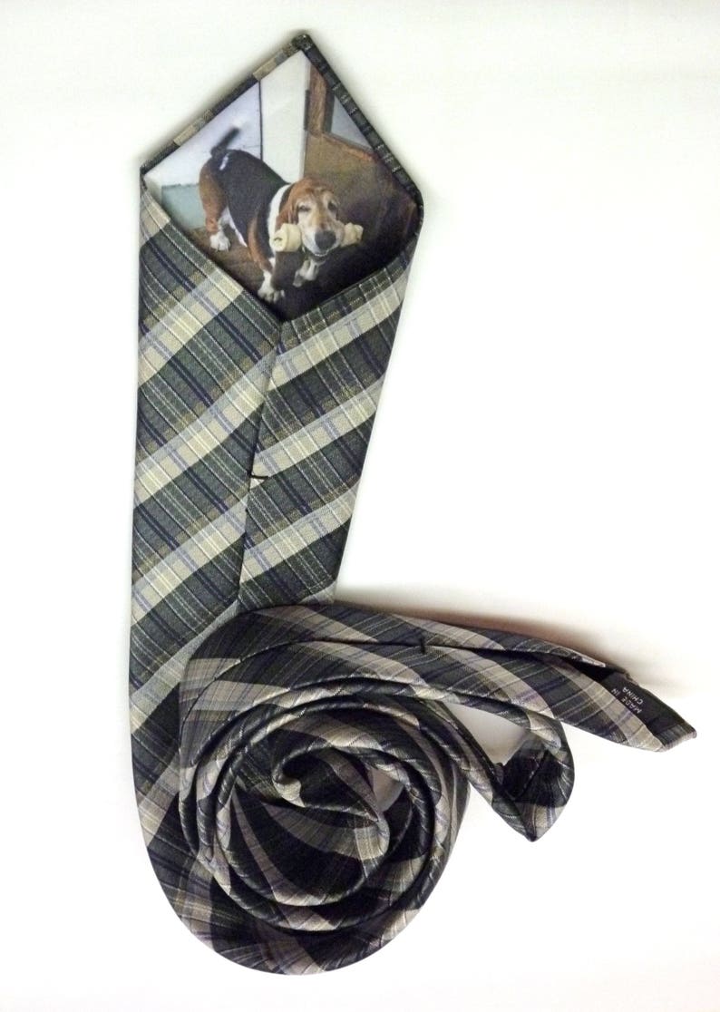 Custom PeekaBoo tie with YOUR photo hidden inside. Cotton Anniversary gift, Boudoir gift, new dad gift, 2nd Anniversary gift image 8