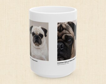 Roly & Mabel Study No. 1 | Gallery Edition Mug 15oz | Composure-Inspection | Pug Portrait | Collector Art Mug