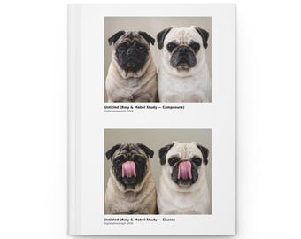 Grumble Lo-Fi Pug Portrait Journal | Study No. 1 Artist Notebook | Pug Lover Gift | Lo-Fi Study Aesthetic